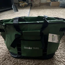 Cedar Trail Insulated 24 Can Cooler Bag Soft-Sided Pocket 18"x13 1/2"x10" NEW