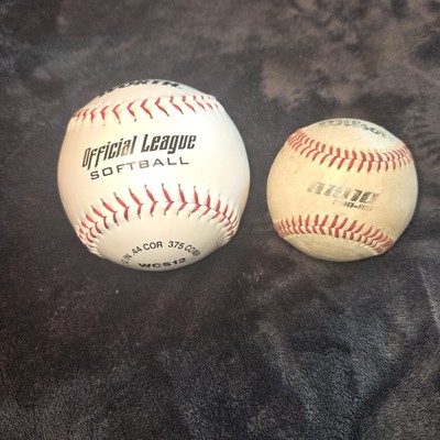 Wilson A1010 Cork Center Baseball and Worth Official League WCS12 softball