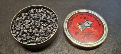 H&N DIABOLO SPITZKUGELN 500 KALIBER CALIBER CAL. KAL. 4,5mm .177 WEST GERMANY