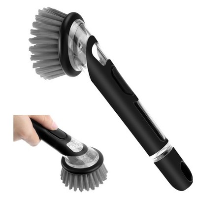 Kitchen Dish Brush with Soap Dispenser Long Handle for Dishes Pan Pot Sink
