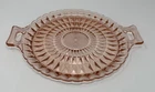Vintage Jeanette Depression Glass Pink Windsor Serving/Cake Plate With Handles