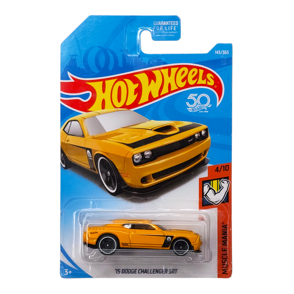 HOT WHEELS '15 Dodge Challenger SRT Yellow Muscle Mania Mainline