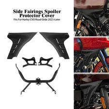 Unpainted Side Fairing Spoiler Cover Support Bracket Proctor For Harley FLTRXSE
