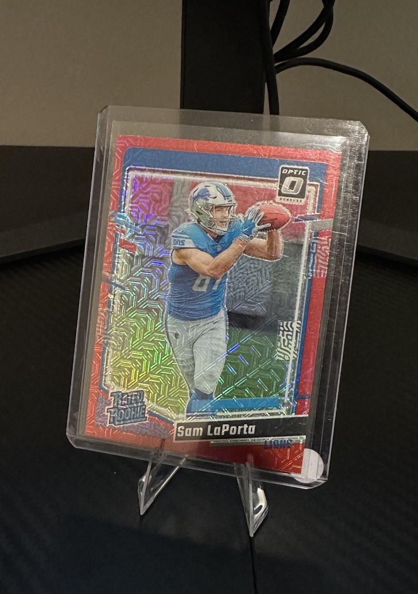2023 Panini Donruss Optic Red Mojo Prizm Rookie Sam LaPorta #237 Detroit Lions