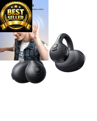 Baseus Bass BC1 Open Ear Earbuds Clip-On Headphones, Open-Ring Space Black
