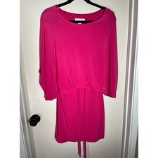 Jessica Simpson Pink Dolman Sleeve Tie Waist Tunic Dress Women's Size S