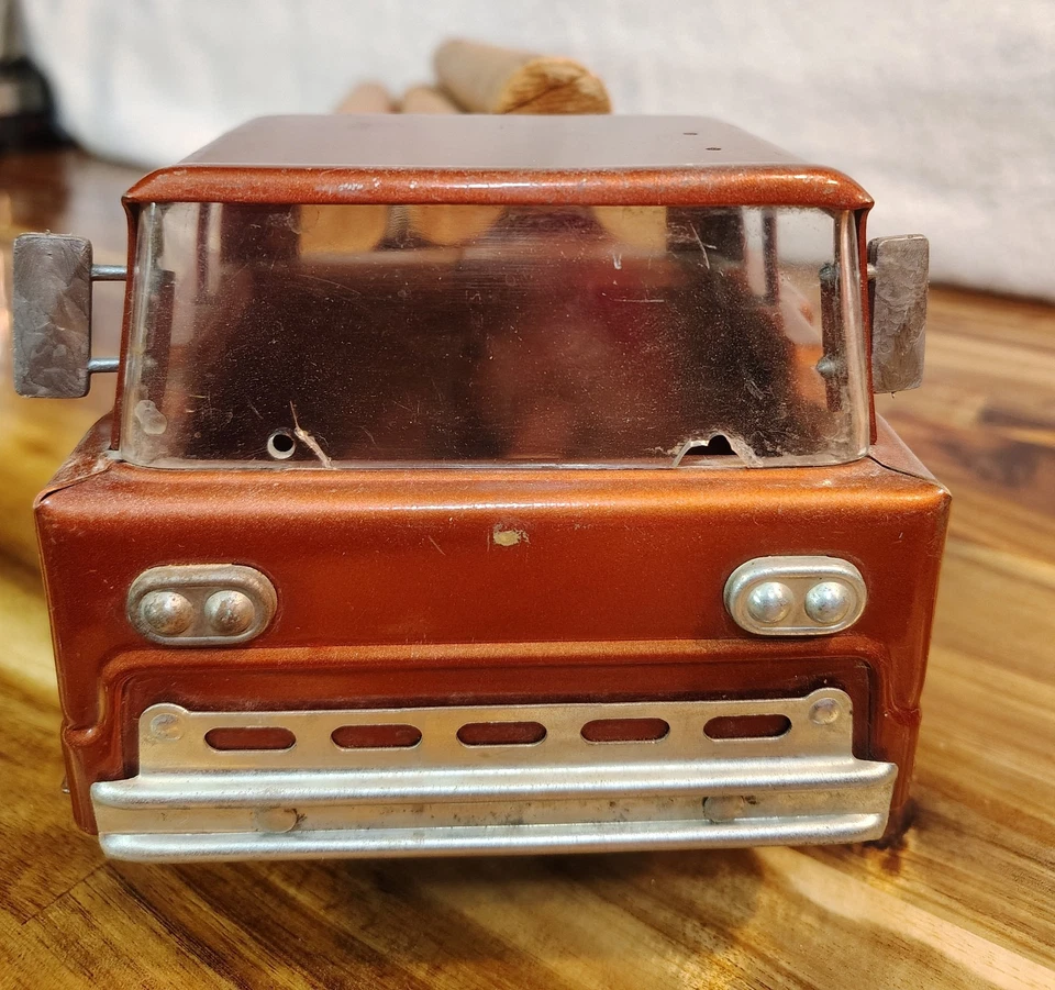 复古 Structo Logging 半卡车-铜棕色约 23 英寸。 — 第 4/4 张图片