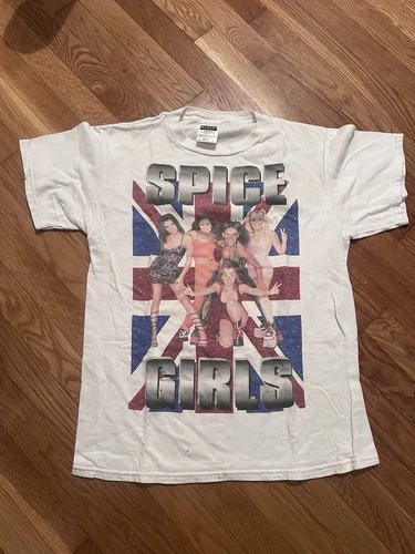 90s Spice Girls Band Rap Tee - USA 98 Tour Conc 1990s vintage concert t-shirt, vintage, single stitch, B+ condition