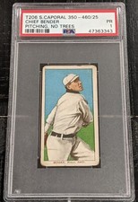 1909 T206 Chief Bender (Pitching No Trees) PSA 1 PR Sweet Caporal 350-460/25