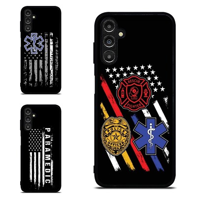 Anti Fingerprint Paramedic USA Flag EMT EMS For Samsung 05s 06 a14