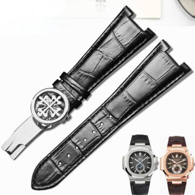Leather Watch Strap For Patek Philippe 5711 5712g 25mm Wrist Buckle Watchband