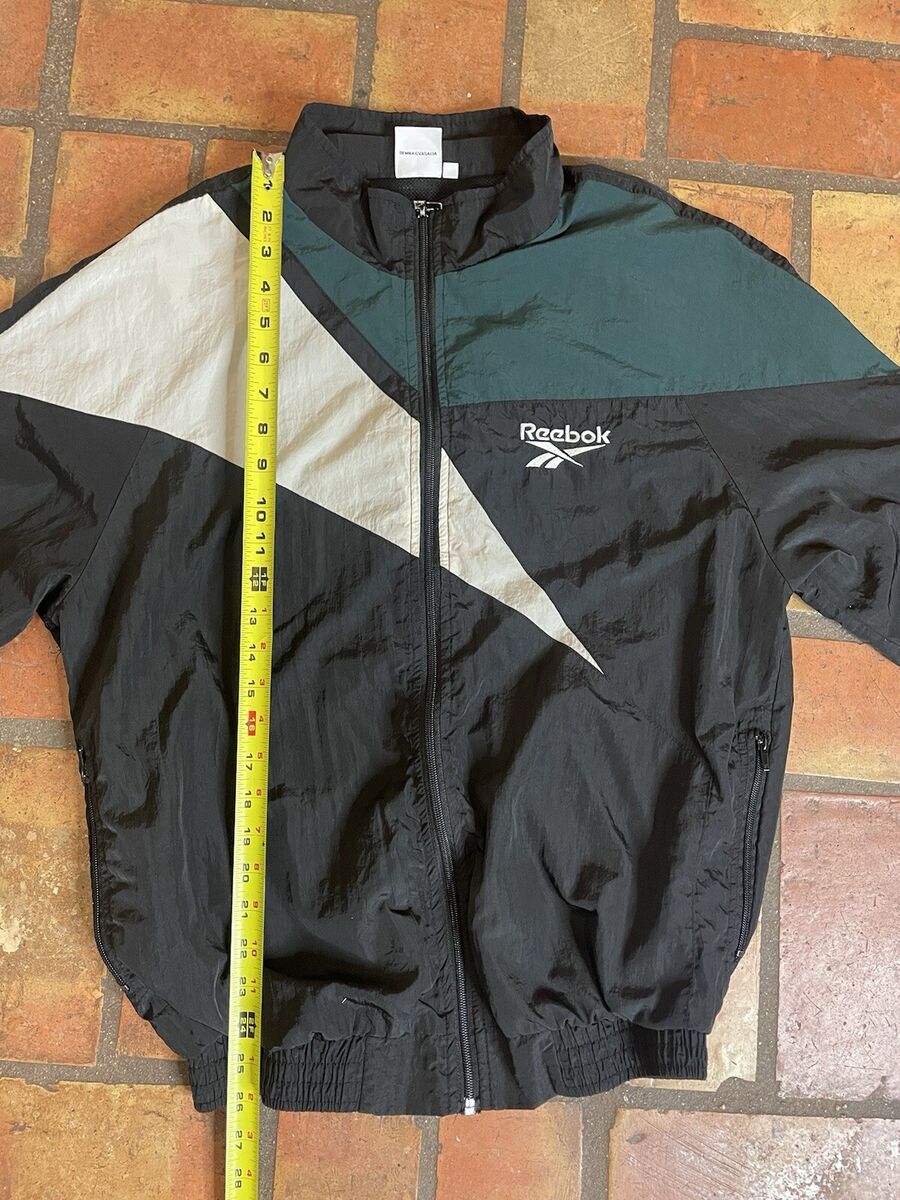 Vetements Reebok Jacket Men's XL Vintage Zip Windbreaker 90s Vetements Reebok Jacket Men's XL Vintage Zip Windbreaker 90s