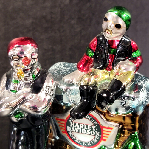 Harley Davidson Music Box Chrome Plated Christmas Motorcycle Club Figurine 6" - Picture 6 of 19