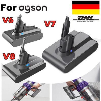 6400mAh Akku Für Dyson V8 V7 V6 Ersatzakku Animal SV10 Absolute Staubsauger DE