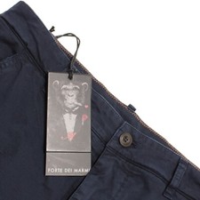 Pantaloni casual/cargo Mason's nuovi con etichette taglia 48 32 US in misto cotone blu tinta unita