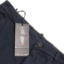 Mason's NWT Casual / Cargo Pants Size 48 32 US In Solid Blue Cotton Blend