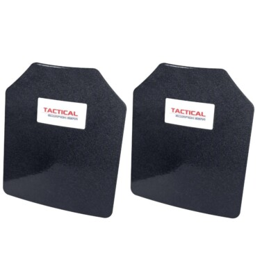 #ad Tactical Scorpion Gear AR500 Level 3 III Body Armor Plates Pair Curved 10 x 12 $80.06