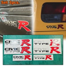 Jdm Sticker Type R Racing Style Set 3pcs Side Rear For Honda Civic Ek9 3dr 4dr