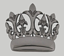 Crown Belt Buckle Gunmetal Gray Western Cowboy Cowgirl Rodeo Rock Rebel Fashion