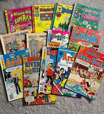 13 vintage comics, 4 Richie Rich, 9 Archie Comics see description, pics