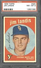 1959 Topps #493 Jim Landis - PSA 8