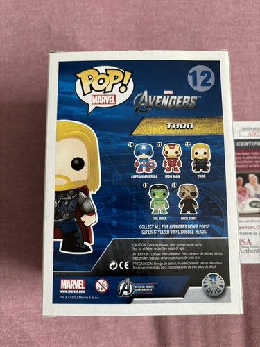 Funko Pop! Marvel Thor #12 Vaulted Vinyl Figure Original Signed Chris Hemsworth - Picture 4 of 7