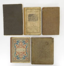 5 Children's Books 1830s - 1850s Orphan Boy's / Guide / Arithmetic / Geography