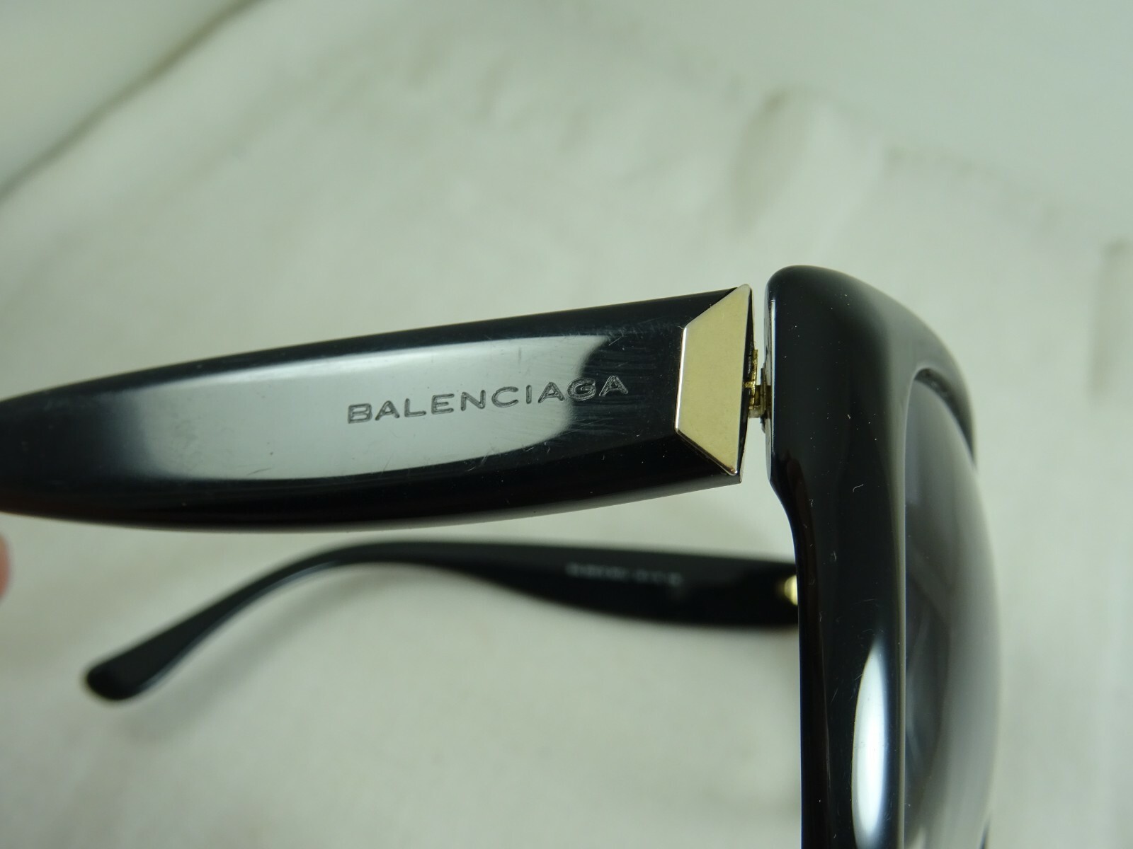 Balenciaga Rectangular Square Black Frame Sunglas… - image 3