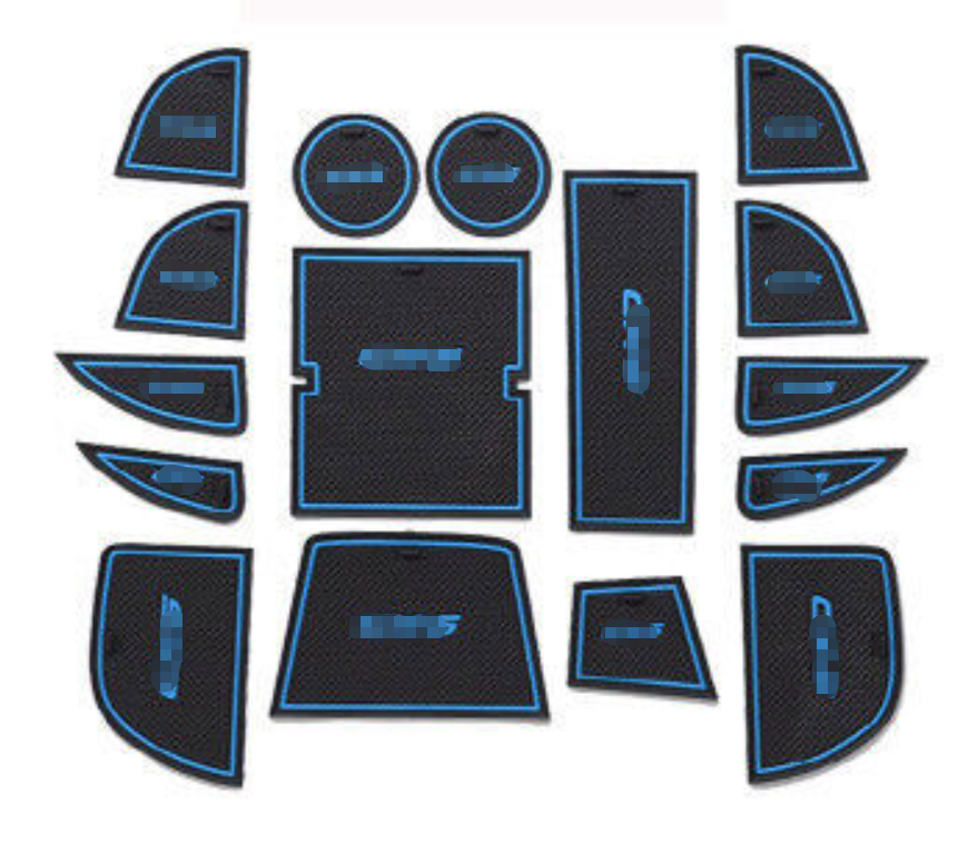 Non-slip Car Interior Door Slot Rubber Cup Holder Pad Mat For