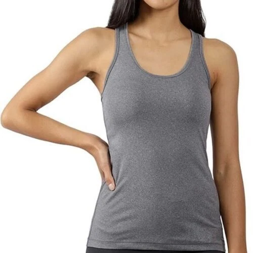 yogalicious buttery soft stretch knit heathered racerback tank-top