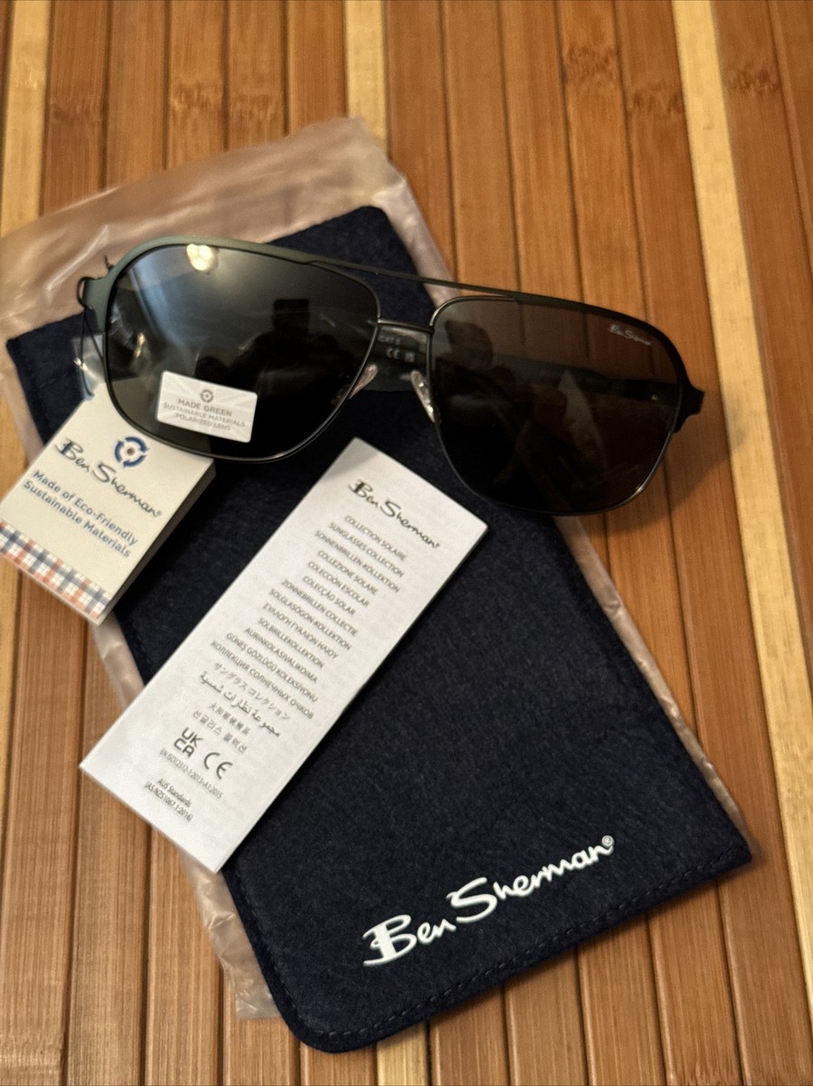 【イッチさん専用】Ben Sherman×analog under groun Ben Sherman Adam Polarized Navigator Frame Color: Black/Green