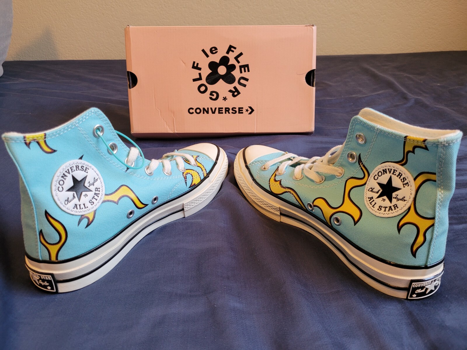 Leve Illinois Experto Tyler the Creator Converse Golf Le Fleur x Chuck 70 Flame Sz 6 Horizon Blue  | eBay