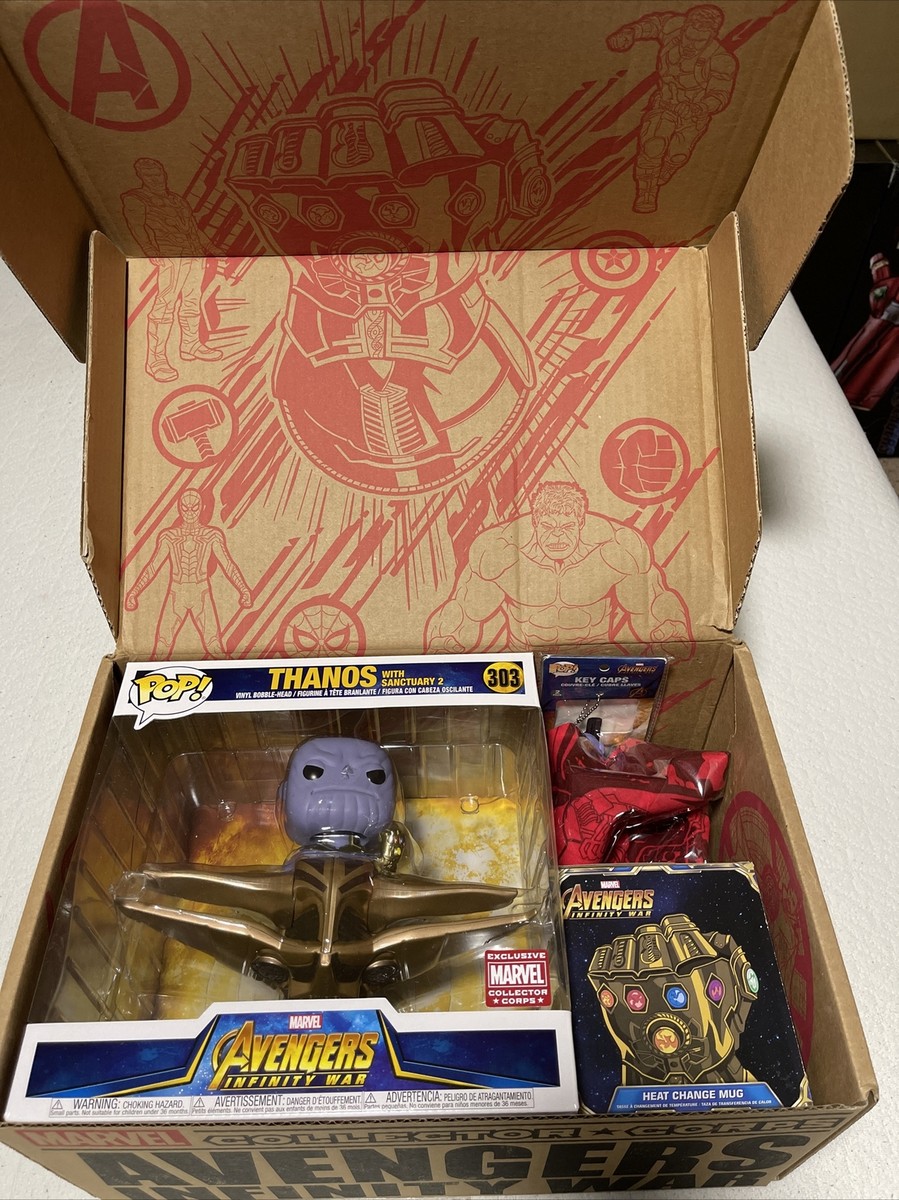 Funko Pop Marvel Collector Corps Avengers Infinity War Thanos Complete Box