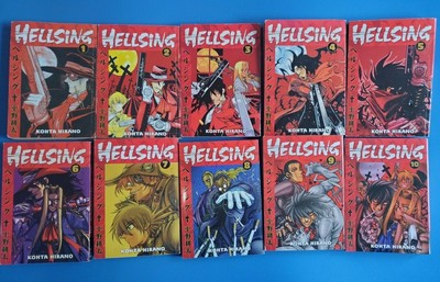 RAR Komplettsatz HELLSING 1 - 10 Manga Sammlung Run Volumes in ENGLISH