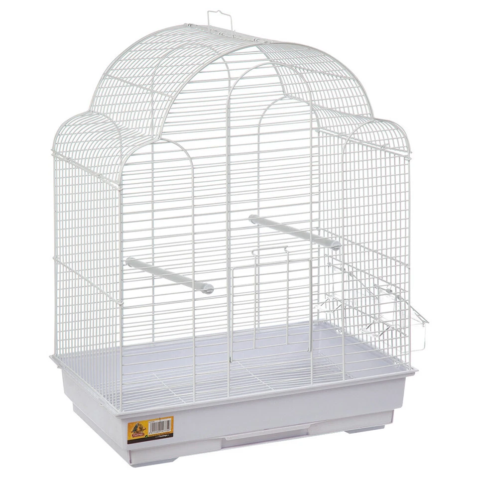 Flamingo Cage à Perruches Bali Blanc 42x30x58cm pour Ondulées, Accessoire Inclus - Photo 1/1