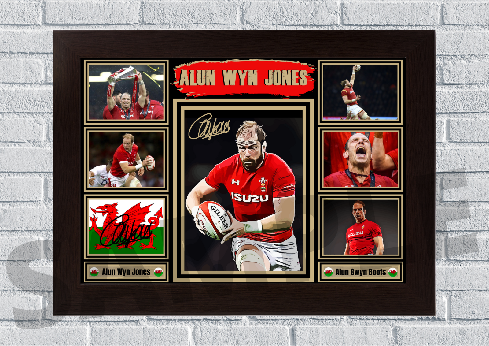 alun wyn jones signed shirt
