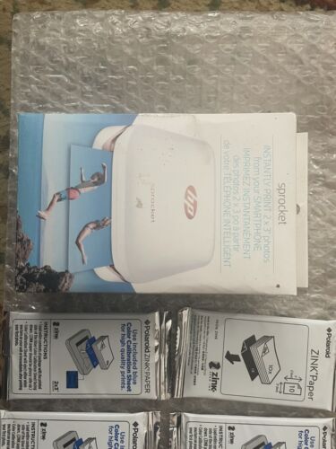HP X7N07A White Sprocket 100 Portable Photos Instantly Print 2 x 3 inch +7 Pac's - Picture 5 of 5