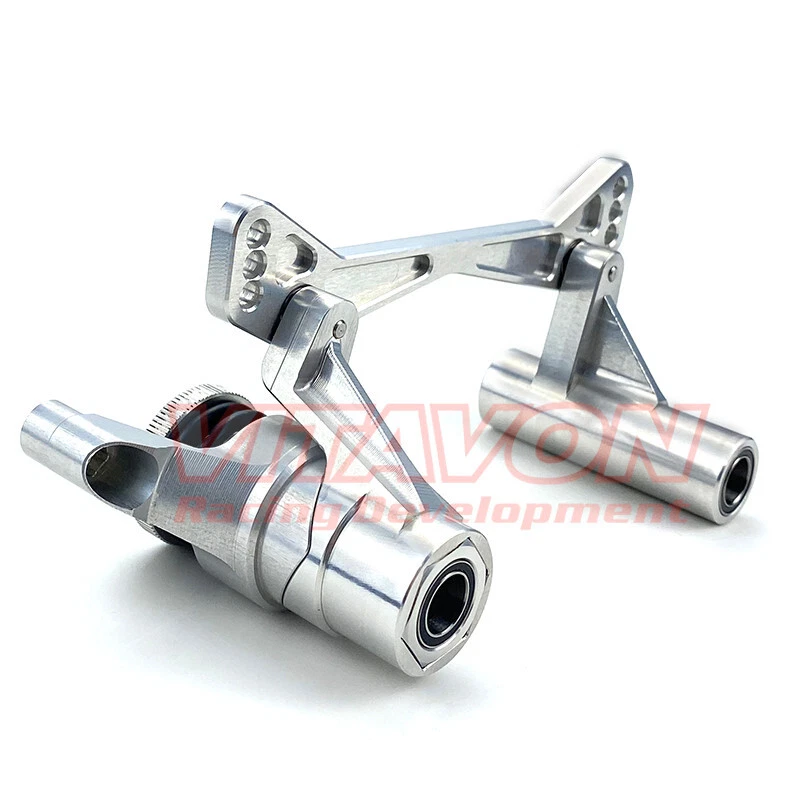 Vitavon 5B CNC Alu7075 Steering Bell Crank for Losi 1/5 5ive B and 5T V1 Silver - Image 3 of 4