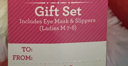 Unicorn Gift Set Slippers And Eye Mask New unicorn Valentine Ladies M 7-8 - Picture 5 of 5