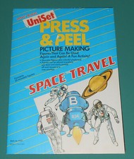 Vtg Uniset SPACE TRAVEL Press  Peel Picture Making Used NASA Astronauts Kids