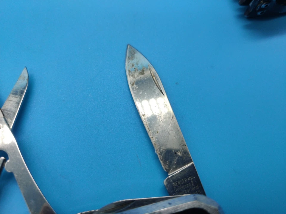 Wenger Leather Steel ALOX Series Cigar 704 Swiss Army 2 layer Knife RARE USED  - Image 4 of 4