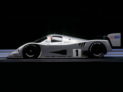 Cars 1990 sauber mercedes benz c11 race racing Desk Mat Stitched