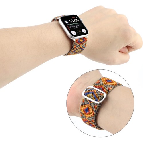 Bracelet de montre réglable élastique nylon pour Apple Watch Series 7/6/5/4/3/2/1/SE/Nike - Photo 63 sur 77