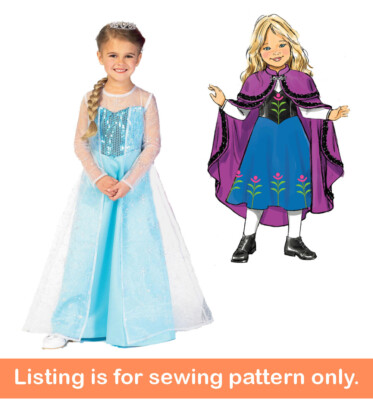 elsa princess dress pattern Elsa 17 Nightgown Inspired Sewing Pattern PDF