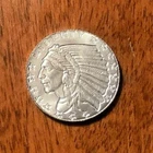 Incuse-Indian 1/10 oz  .999 Fine Silver BU