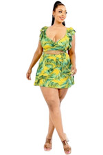 Sexy Floral Wrap Dress Plus Size