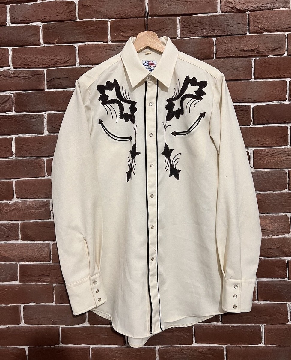 Vintage 80s Miller Cowboy Western Button Up Shirt Hype Rare  display picture 1