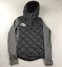The North Face Hoodie Womens Medium Black Long Sleeves Quilted Hooded Sweatshirt