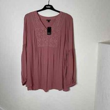 TORRID NWT Boho Embroidered Tunic Balloon Sleeve Blouse Womens Size 2, 2X Pink