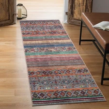 2x7 Rug - Machine Washable Runner Rug with Non-Slip Backing, Ideal for Hallwa...